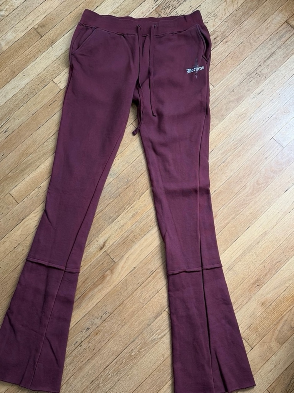 Maroon men Flare Sweatpants -